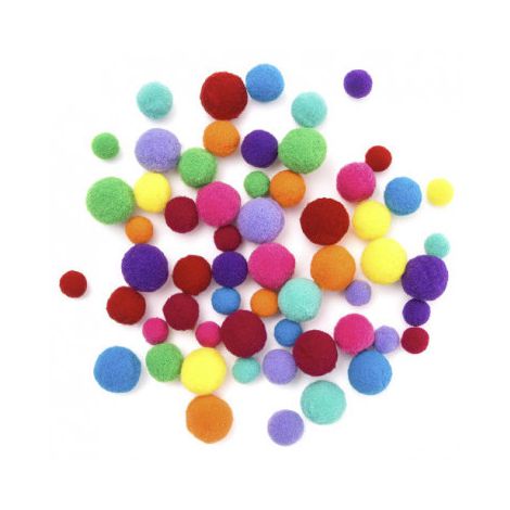 Pompony pluszowe dpCraft Juicy, 60szt